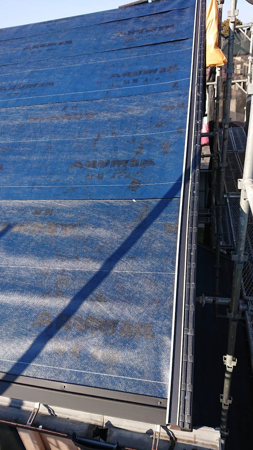 エコラカバー工法の工事中1