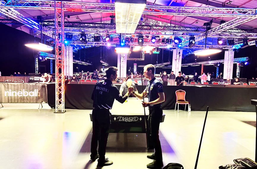 Day4。ベスト32・大井直幸 vs W・シェブチックのバンキング時