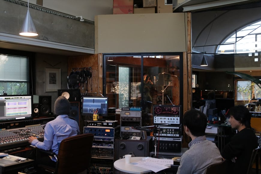echo & cloud studio でのヴォーカルレコーディング風景