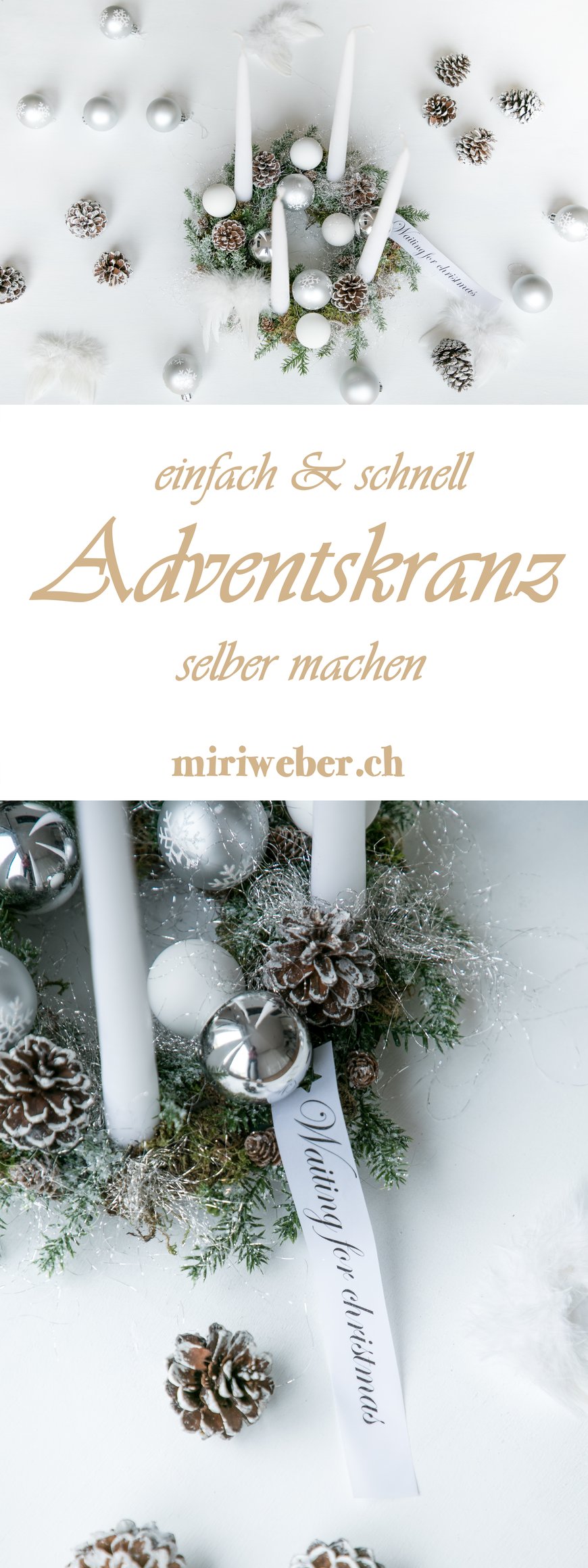 Adventskranz, selber machen, Anleitung, schnell, einfach, mit Video, Adventskranz stecken, Floristik, DIY, last minute
