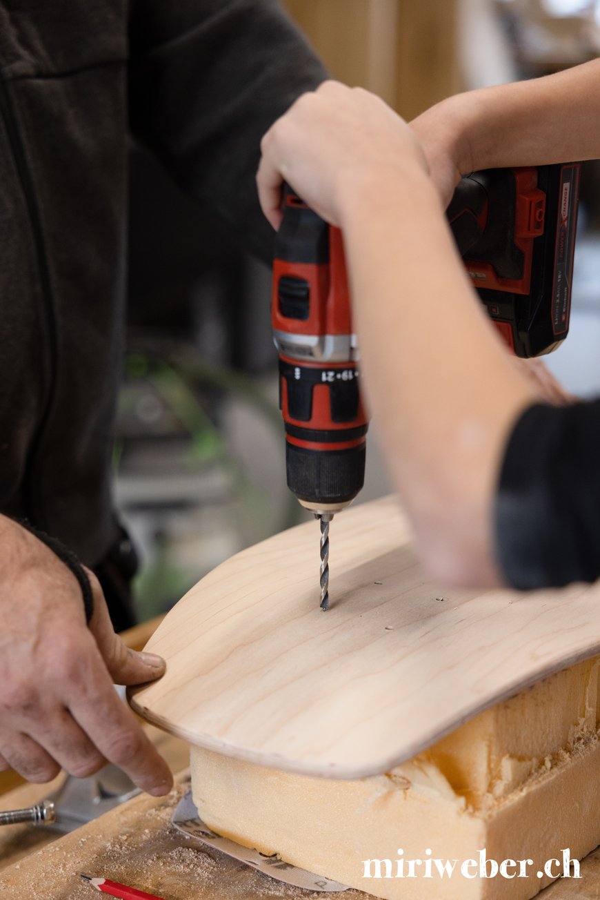 Skateboard selber bauen, Anleitung Skateboard selber Bauen, DIY Skateboard, Surfskateboard selber machen, Enlain, Laax, Skateboard, Baukurs