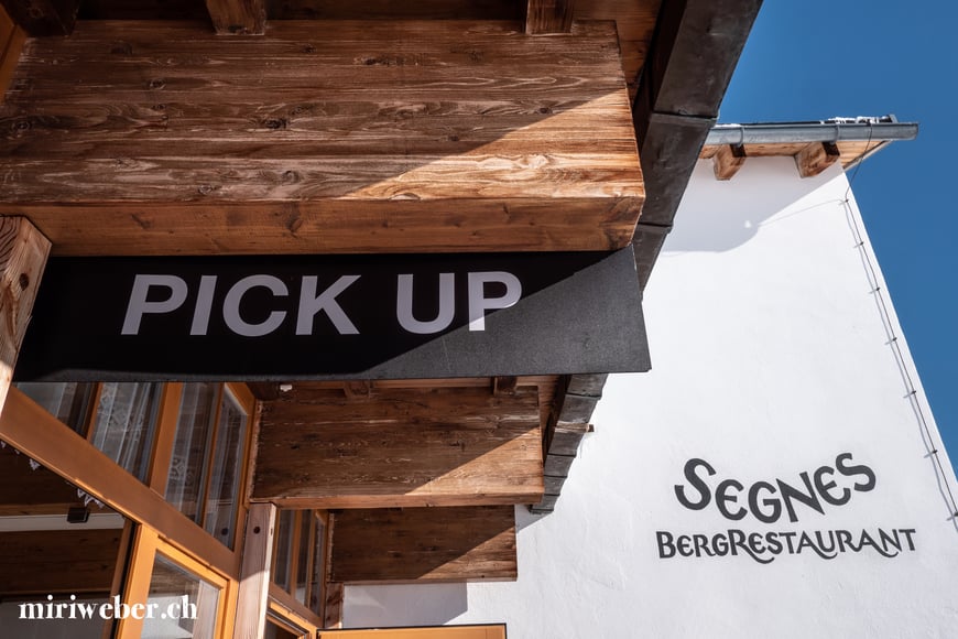 Segneshütte, Take away, Restaurant, Winter, Flims, Graubünden, Skigebiet