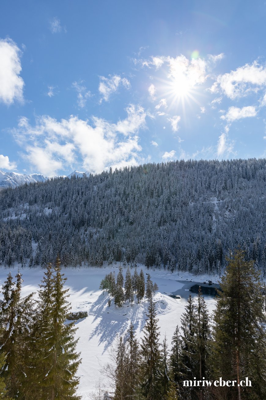 Caumasee, Winter, Spaziergang, Flims