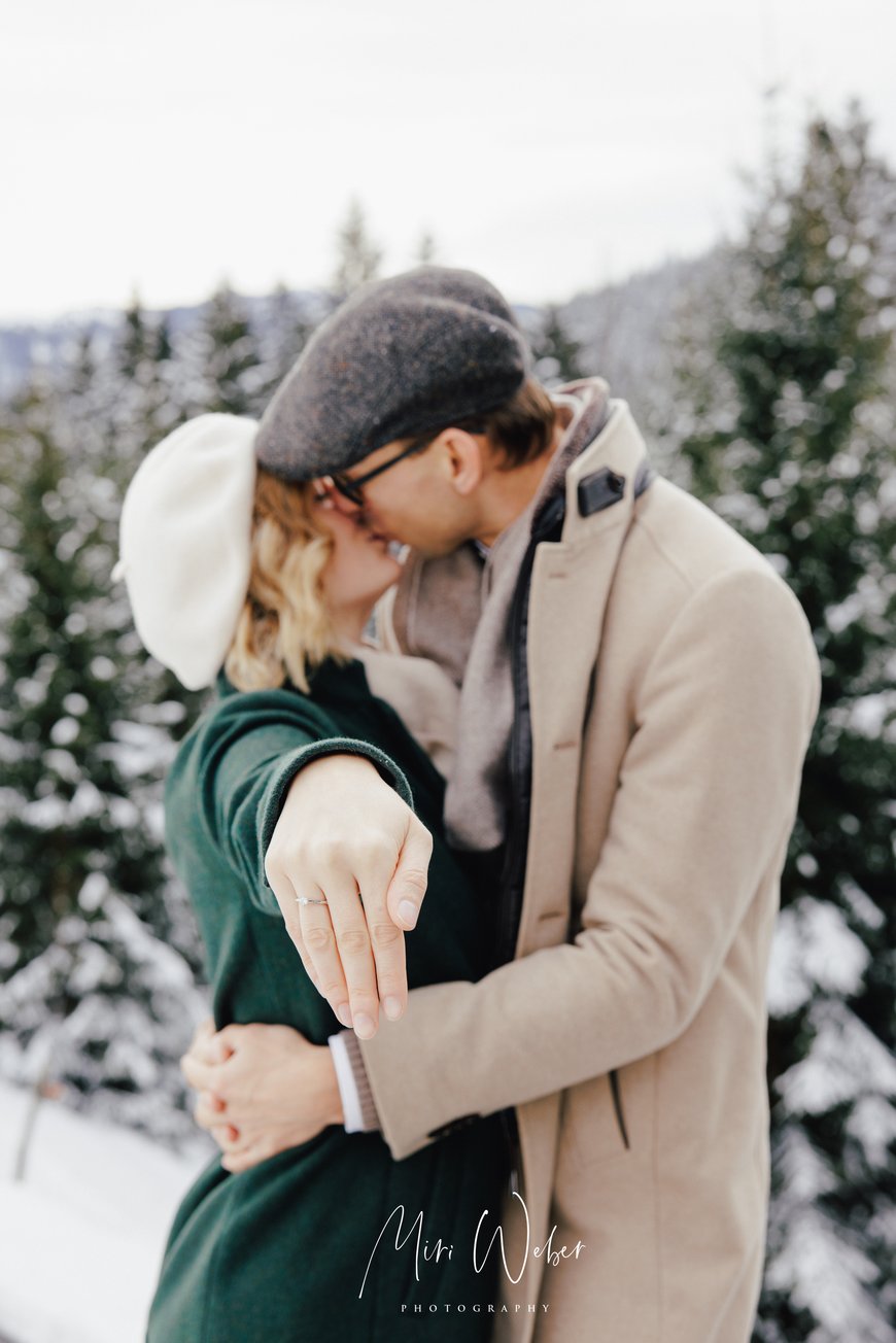 Paarshooting, Fotoshooting, Winter, Flims, Fotograf, Fotografin, Verlobung