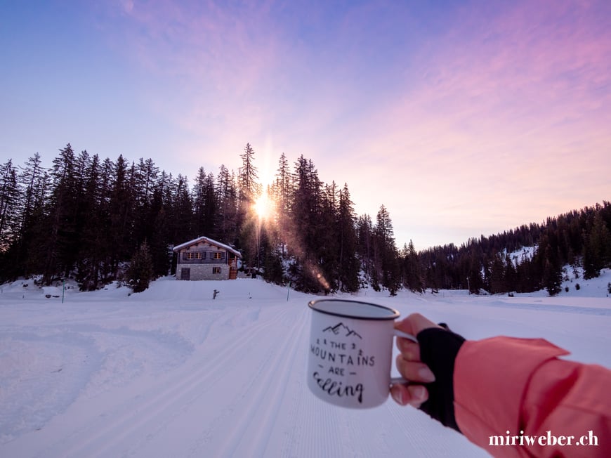 Tegia Alp Plaun, Flims, Laax, Berghütte, Ferienhaus, Maiensäss, Graubünden, Schweiz, Content Creator, Fotografin, Fotograf, Tasse the mountains are calling