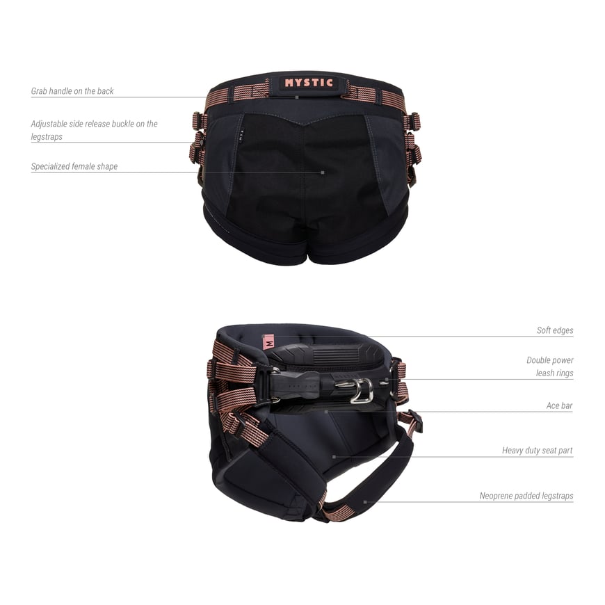 Mystic Passion Seat Harness Women Black Details