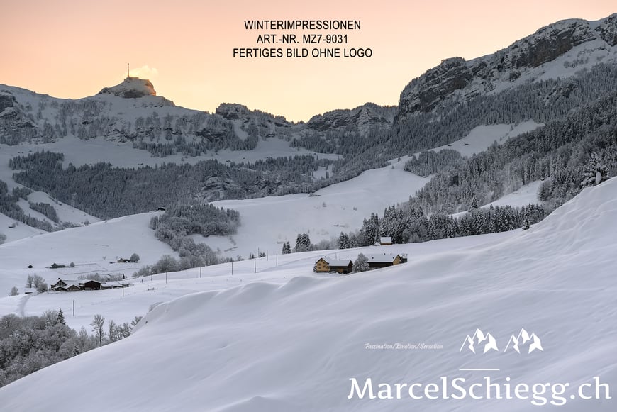 Marcel Schiegg, Fotografie, Marcel Schiegg Fotografie, Wandbilder, Winterlandschaft, Hoher Kasten, Winterzauber, Winterimpressionen, Alpstein, Appenzell, Appenzellerland, Schweiz