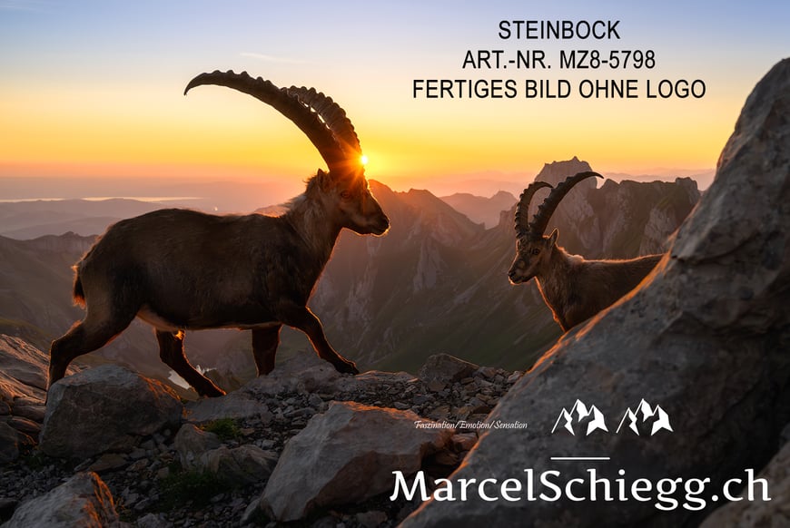 Marcel Schiegg, Fotografie, Steinbock, Steinböcke, Wandbild, Leinwandbild, Alu Dibond, Fine Art, Marcel Schiegg Fotografie
