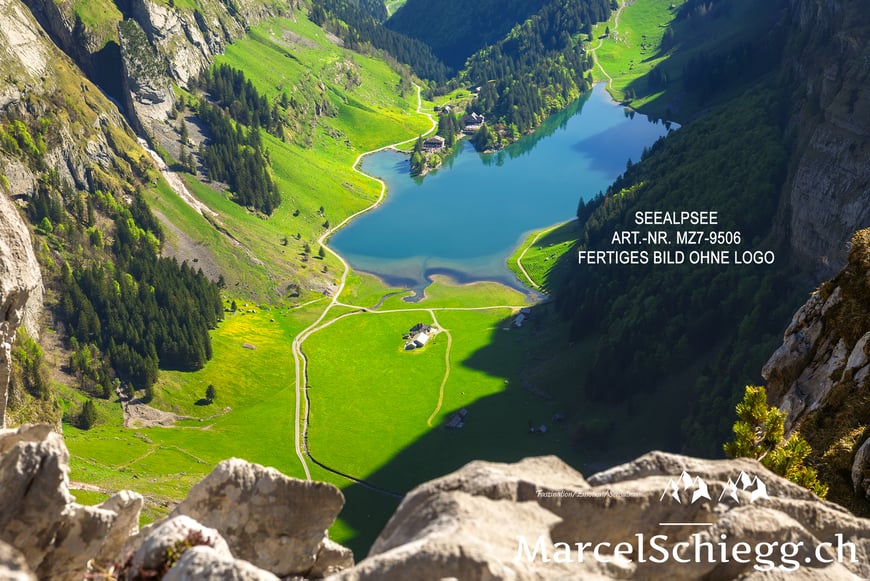 Marcel Schiegg, Fotografie, Seealpsee, Berggasthaus Seealpsee, Berggasthaus Forelle, Alpstein, Appenzell, Appenzellerland, Schweiz