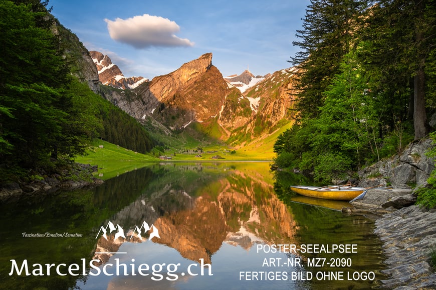 Poster, Seealpsee, Alpstein, Marcel Schiegg