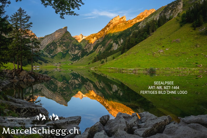 Marcel Schiegg, Marcel Schiegg Fotografie, Wandbild, Wandbilder, Wanddekoration, Leinwandbild, AluDibond, Seealpsee, Alpstein, Alpsteinfotograf