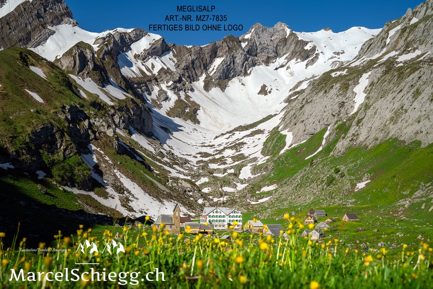 Marcel Schiegg, Marcel Schiegg Fotografie, Wandbild, Meglisalp, Alpstein, Leinwandbild, Alu Dibond, FineArt, Appenzellerland