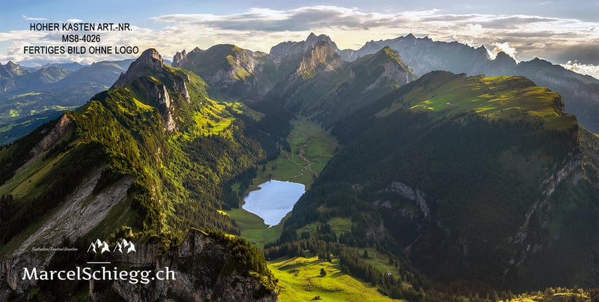 Marcel Schiegg, Fotografie, Marcel Schiegg Fotografie, Wandbilder, Leinwandbild, Alu Dibond, FineArt, Hoher Kasten, Sämtisersee, Alpstein, Appenzellerland, Appenzell, Schweiz, Alpsteinfotograf, Alpsteinpanorama