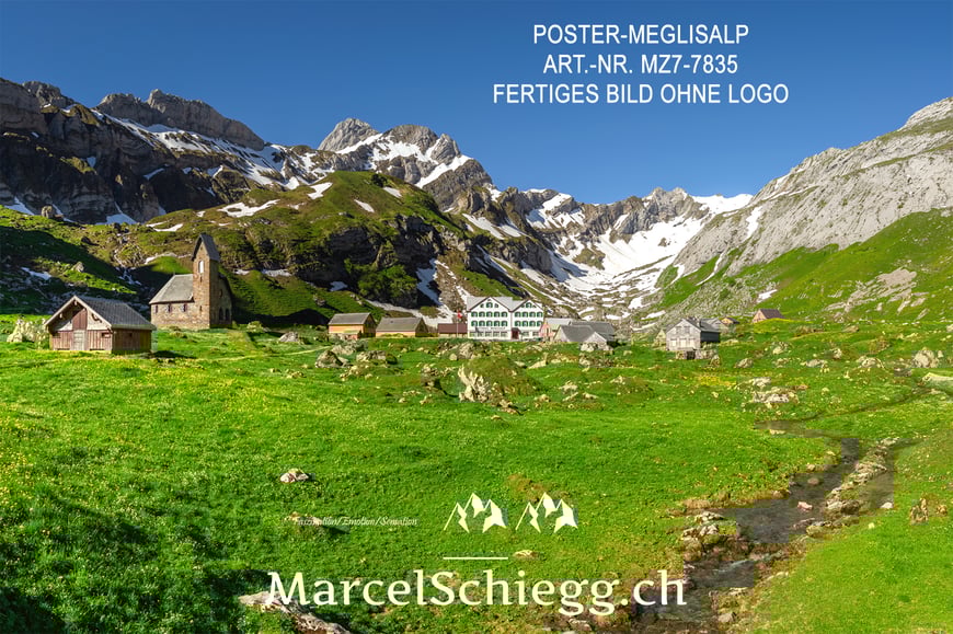 Poster, Meglisalp, Alpstein, Marcel Schiegg