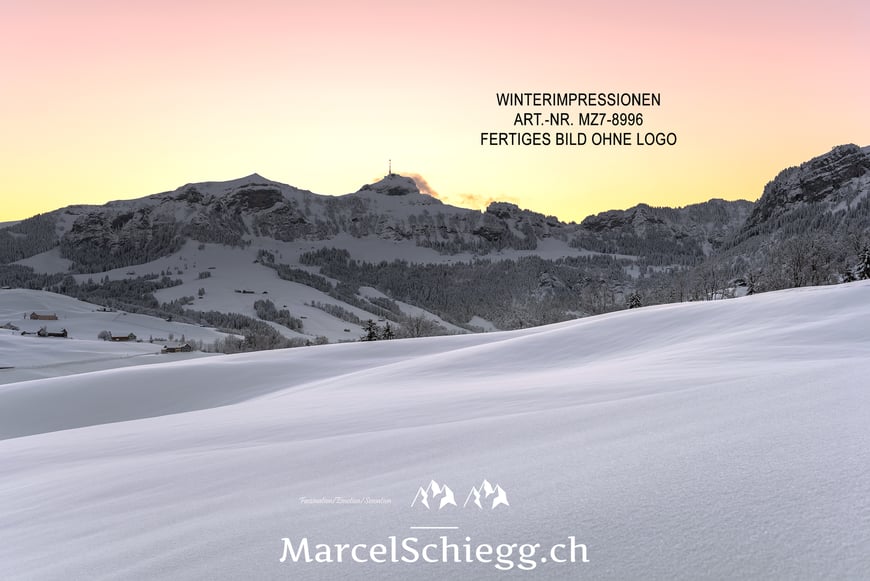 Marcel Schiegg, Fotografie, Marcel Schiegg Fotografie, Wandbilder, Winterlandschaft, Hoher Kasten, Winterzauber, Winterimpressionen, Alpstein, Appenzell, Appenzellerland, Schweiz