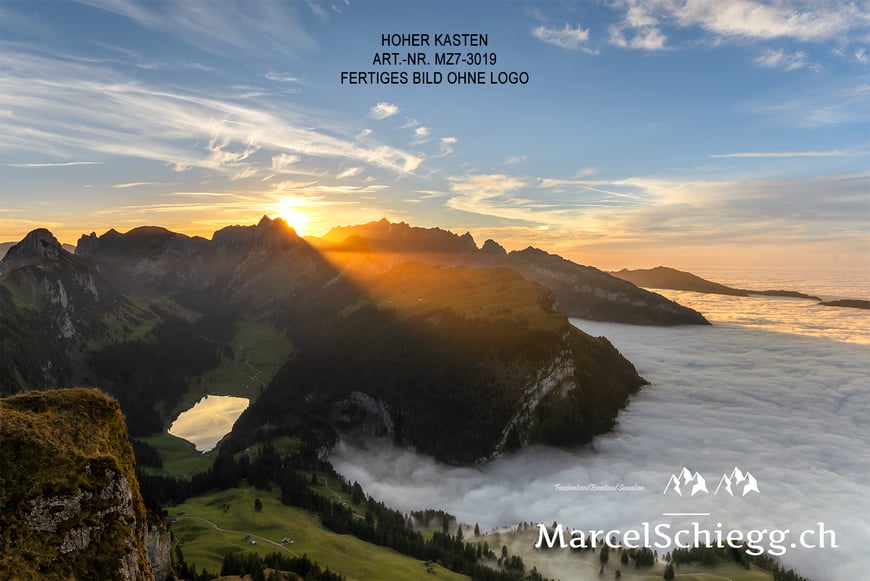 Marcel Schiegg, Fotografie, Marcel Schiegg Fotografie, Wandbilder, Leinwandbild, Alu Dibond, FineArt, Hoher Kasten, Sämtisersee, Alpstein, Appenzellerland, Appenzell, Schweiz, Alpsteinfotograf