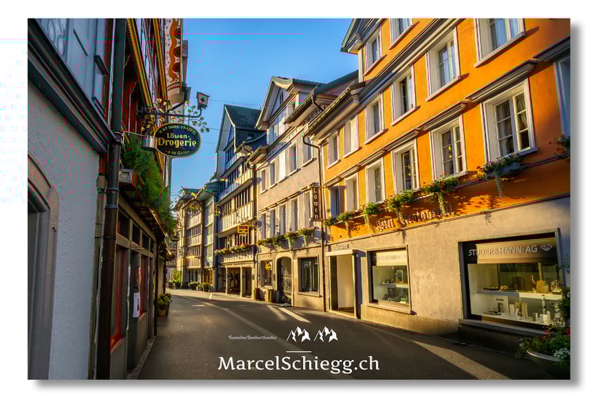 Marcel Schiegg, Fotografie, Dorf Appenzell, Appenzell, Hauptgasse, Sehenswürdigkeiten, Schweiz