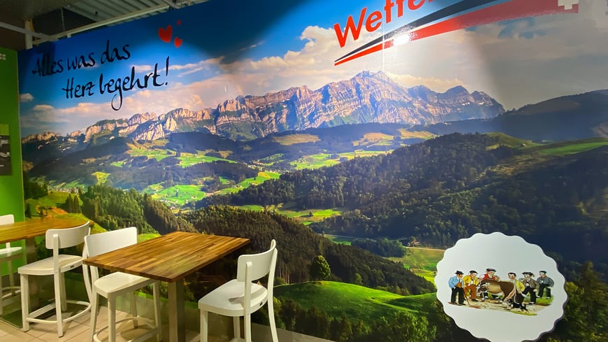 Wetter Metzg, Manor Food, Manor, Marcel Schiegg, Alpsteinpanorama, Alpstein, Appenzell, Appenzellerland, St. Gallen, Ostschweiz, Säntis, Grossformant