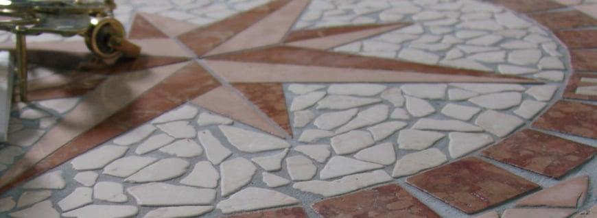 Rosoni in marmo per pavimenti