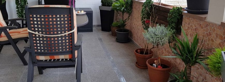 palladiana in marmo sul terrazzo