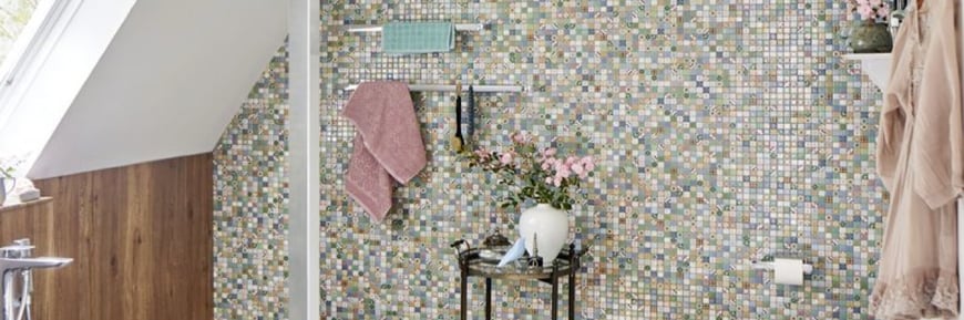 mosaico in ceramica effetto patchwork