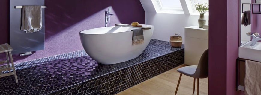 mosaico esagonale in marmo e vetro per rivestimenti cucine e bagni 