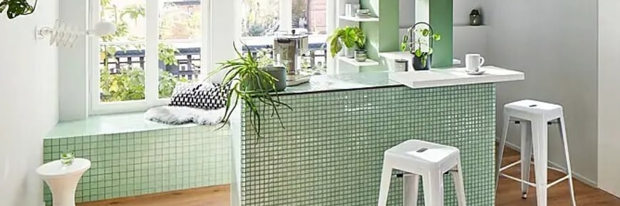 mosaico in vetro con le conchiglie 