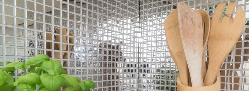 mosaico in metallo rame