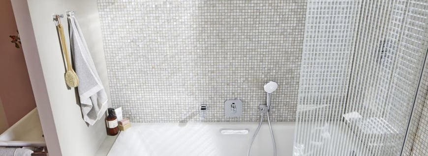 Rivestimento in mosaico madreperla