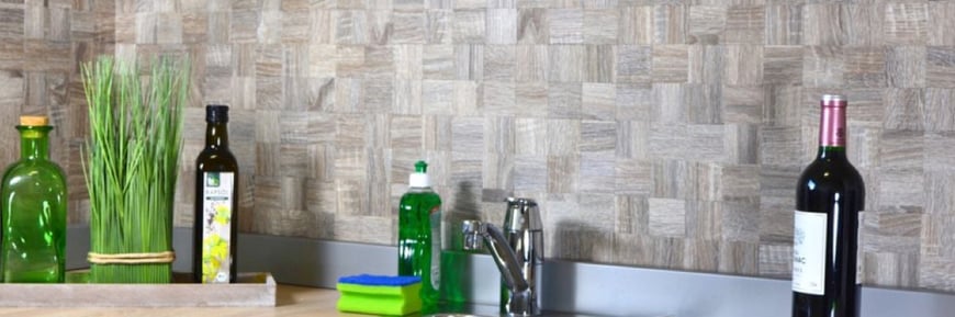 mosaico adesivo in legno