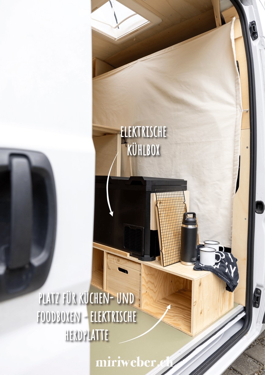 Van Ausbau, Lieferwagen Ausbau, Van, Lieferwagen, Citroen Jumper, drei Personen, Bike, Bike Garage,  epicply Holz, epicply, Schweiz, Familie, einfach, Liste, praktisch, platzoptimiert, Kosten, Zeit