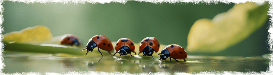 Reihe Marienkäfer am Wasser, Glückskinder