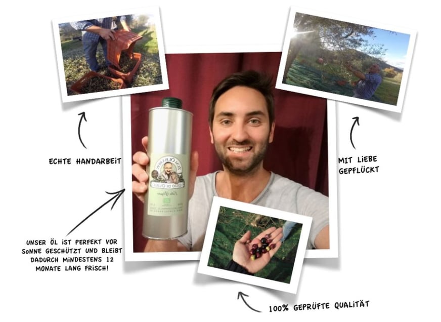 Bio Olivenöl extra vergine handgepflückt
