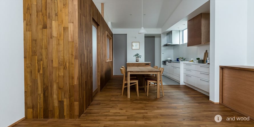 チーク フローリング ウォールパネル アンドウッド andwood 新潟 施工例 1