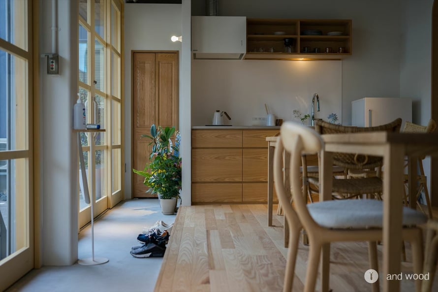 ホワイトアッシュ 90幅 フローリング 戸建 リノベーション アンドウッド 施工例 andwood 1