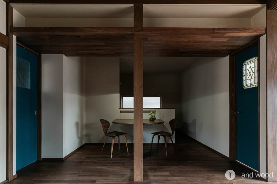 アメリカン ブラック ウォールナット フローリング 幅細 プライウッド andwood アンドウッド 施工例 戸建てリノベ 1