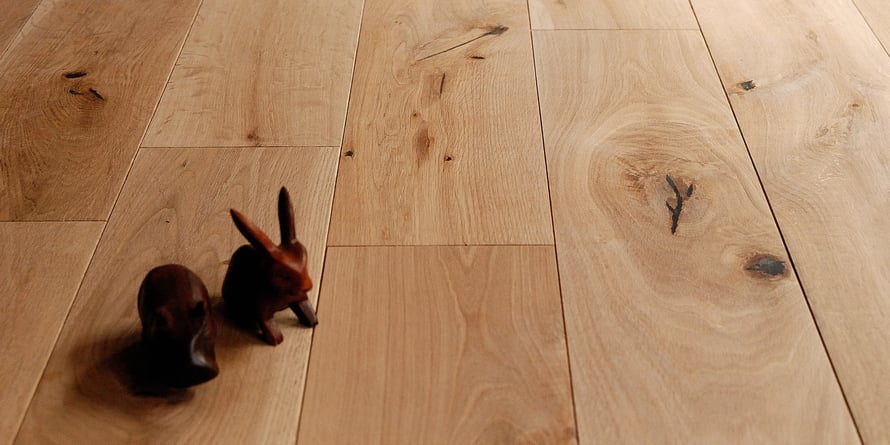 オーク 150幅 幅広 乱尺 キャラクター アンドウッド 無垢フローリング 新潟