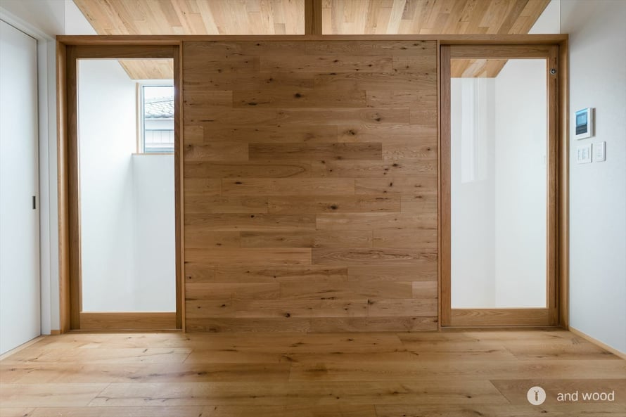 オーク プライウッド フローリング 羽目板 乱尺 90 120 190 アンドウッド andwood 施工例 12