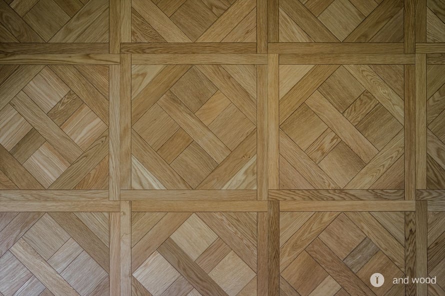 オーク 寄木 パーケット 無垢 フローリング アンドウッド andwood 宮崎建築 施工例 1