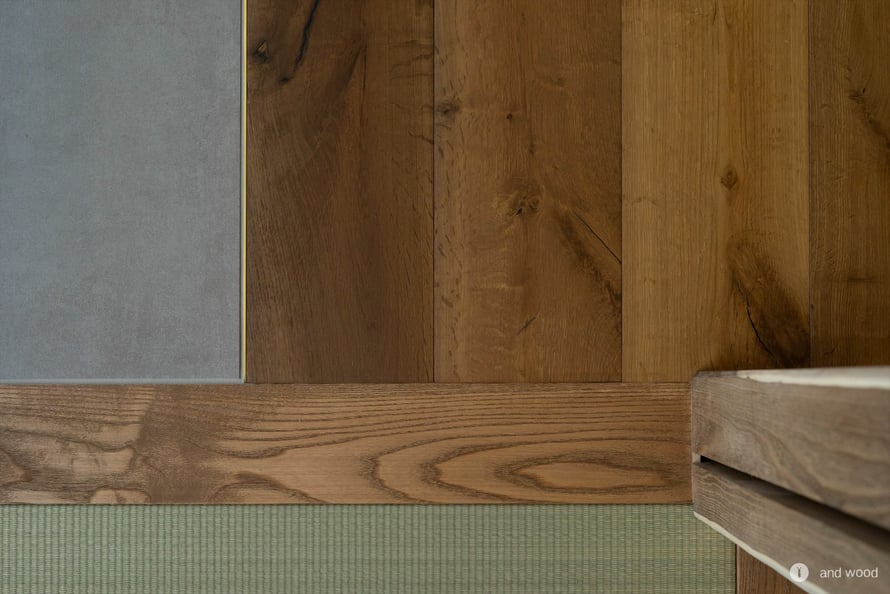 オーク フランス 幅広 燻製 スモーク フローリング 床材 リノベーション 戸建 10