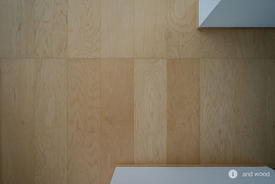 メープル プライウッド スダレ張 フローリング 幅広 施工例 新築戸建 アンドウッド andwood 1