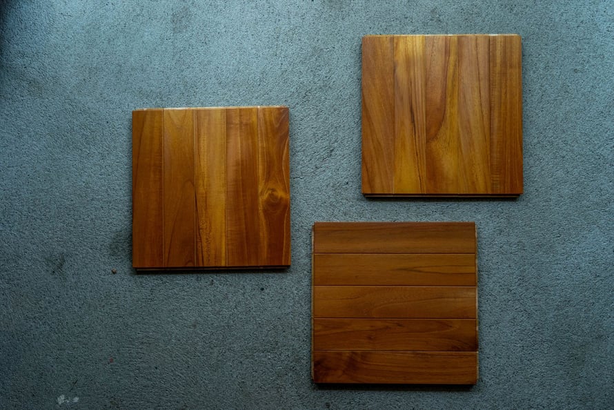 チーク パーケット ６P オイル塗装