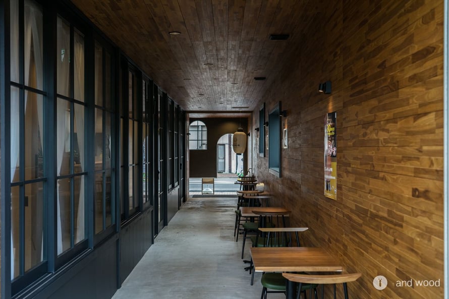 チーク FJL パネル フローリング ウォールパネル アンドウッド 施工例 1