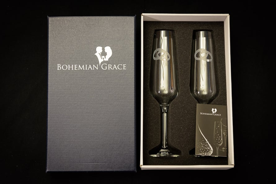 Verpackung Sektglas Agape