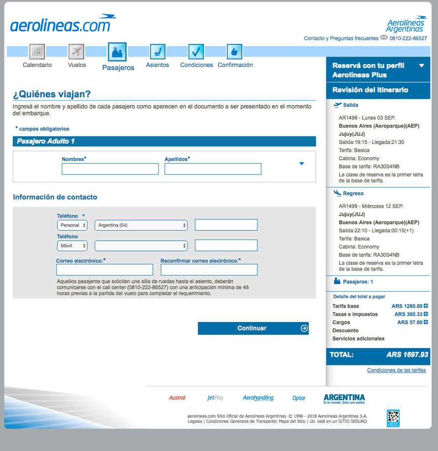 FlyBondi Aerolíneas Argentinas