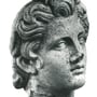 Tête d'Alexandre le Grand (356 à 323 av J.C.) en marbre. Musée d'Histoire de Tachkent (photo : M.Schvoerer, 2007)
