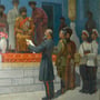 Tableau représentant des officiers russes devant l'Emir de Boukhara, Musée d'Histoire de Khiva (photo : M.Schvoerer, 2008)