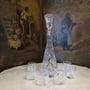  Ens. carafe et verres en cristal  no. 308  VENDU