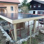 Bauphase: Der Solar-Carport ist fast fertiggestellt...