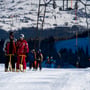 Das Liftfahren muss auch geübt werden...